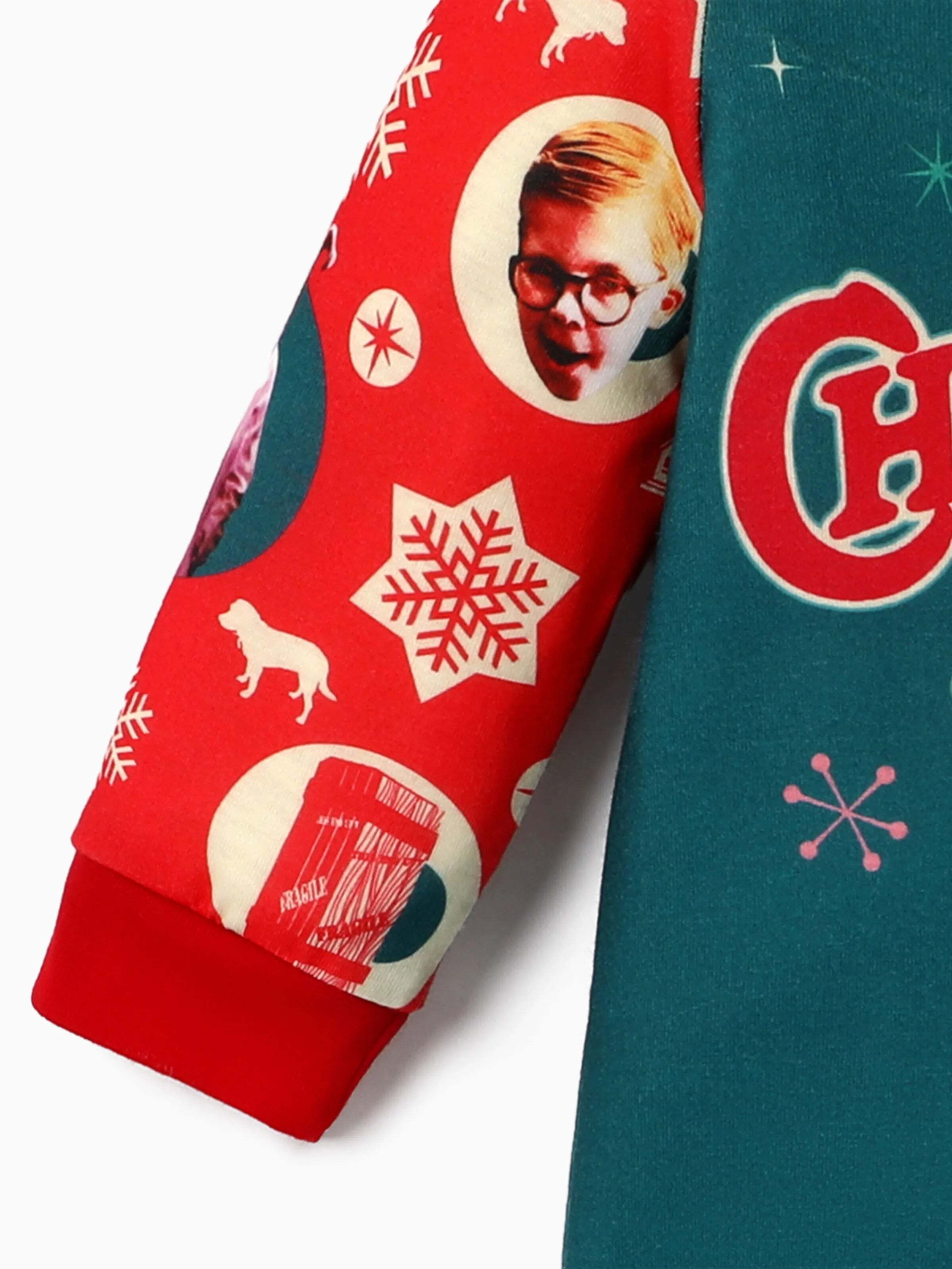 A Christmas Story Family Matching Christmas The Lamp Graphic Pajamas Sets with Christmas Socks