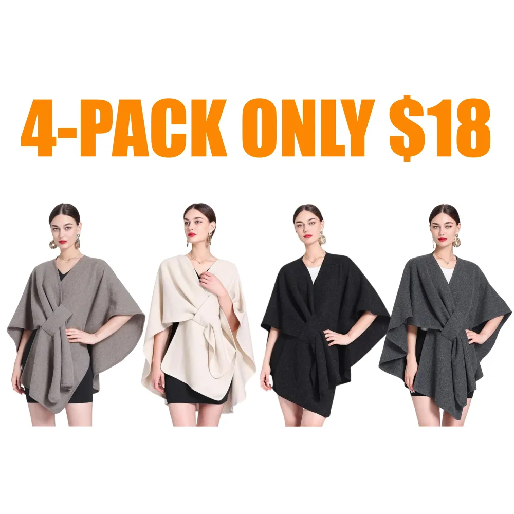 Women's Solid Color Cape Shawl