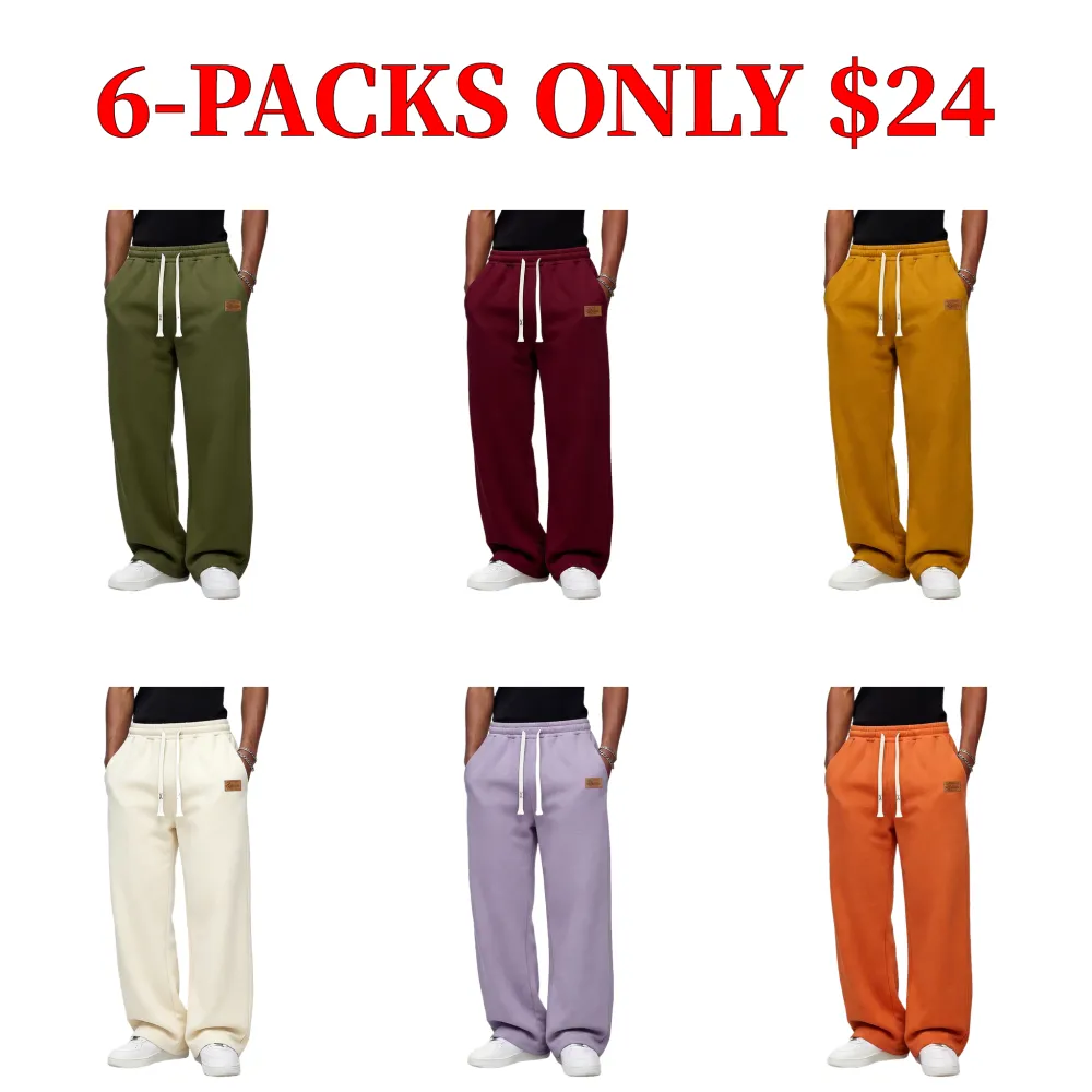 Black, loose-fitting men's sweatpants, extremely comfortable for everyday wear