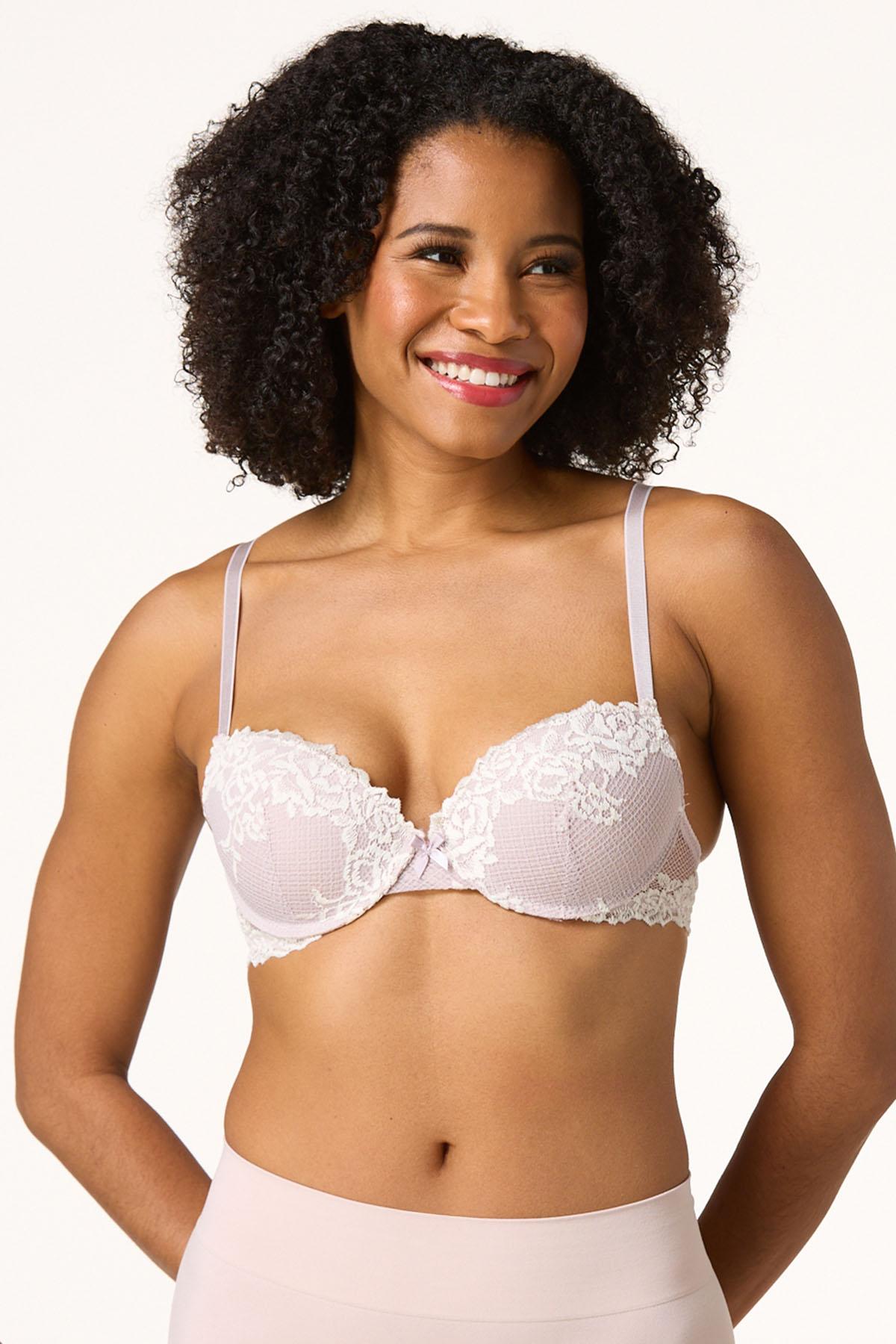 Cross Dye Fabric Lace Bra Set