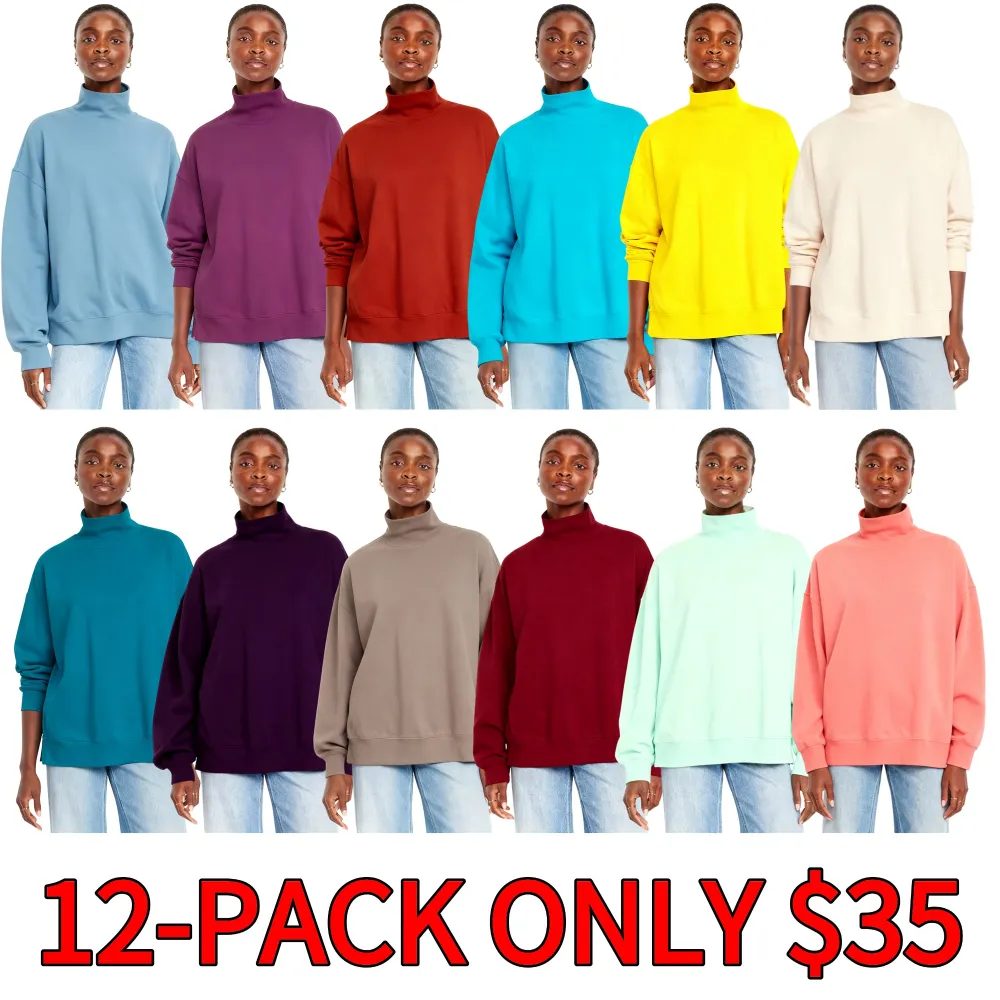 Women's loose-fitting belted sweatshirt