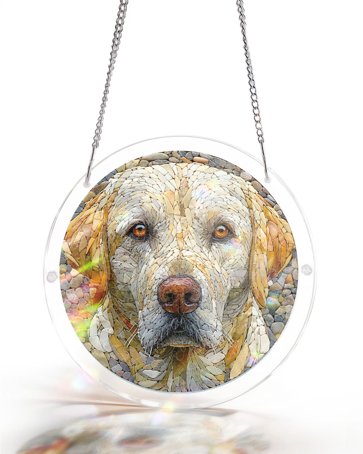 Stone Dog Light Suncatcher-Acrylic Window Art