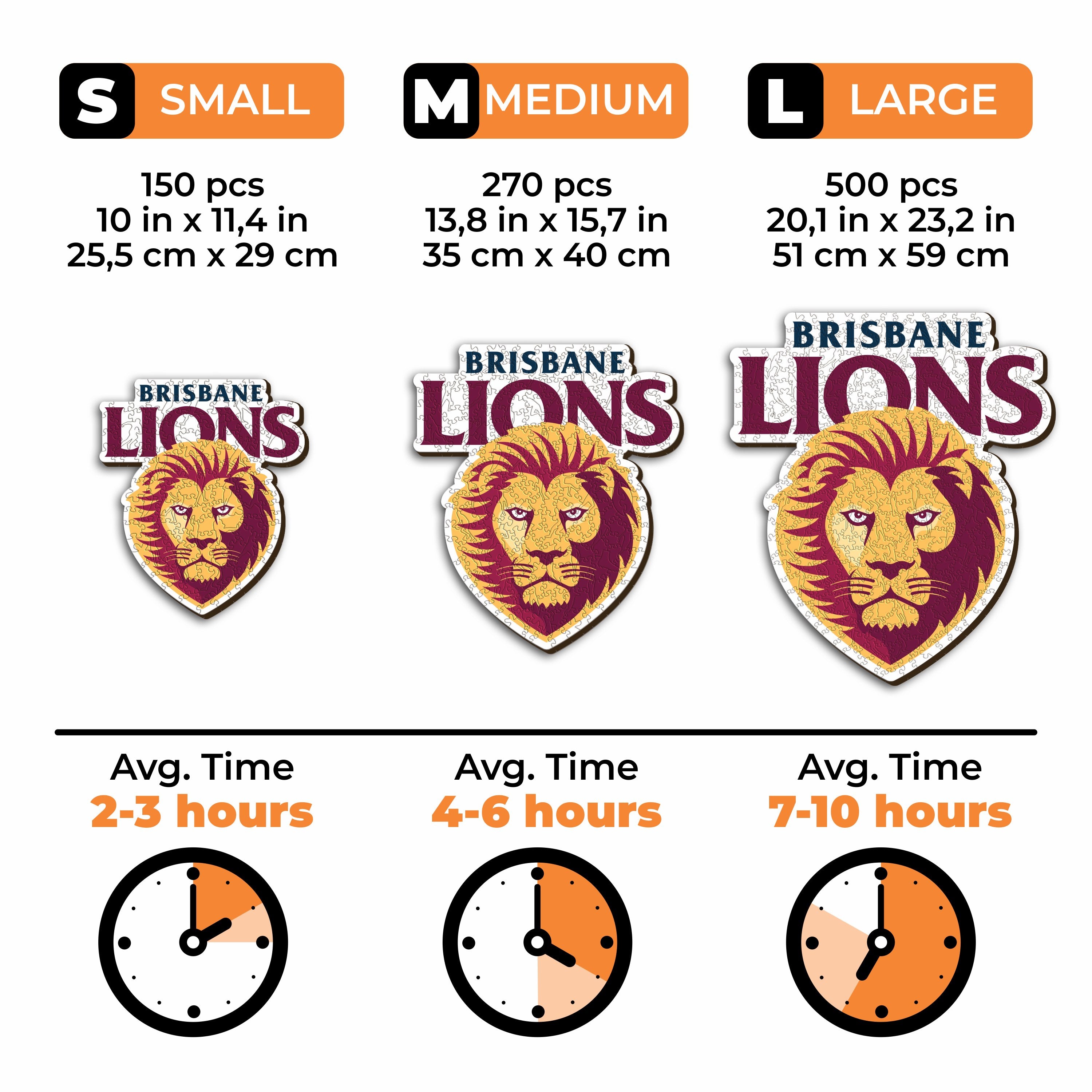 Brisbane Lions Logo - Wooden Puzzle