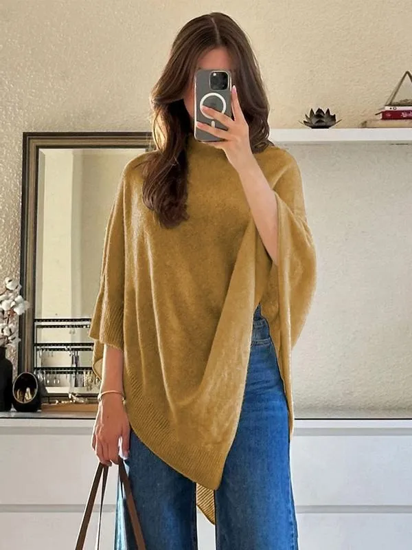 Women's Plain Loose Elegant Fashion Sweater Shawl