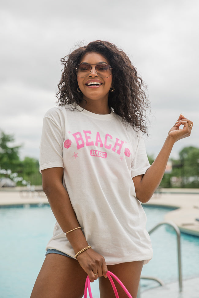 Beach Babe White Graphic Tee