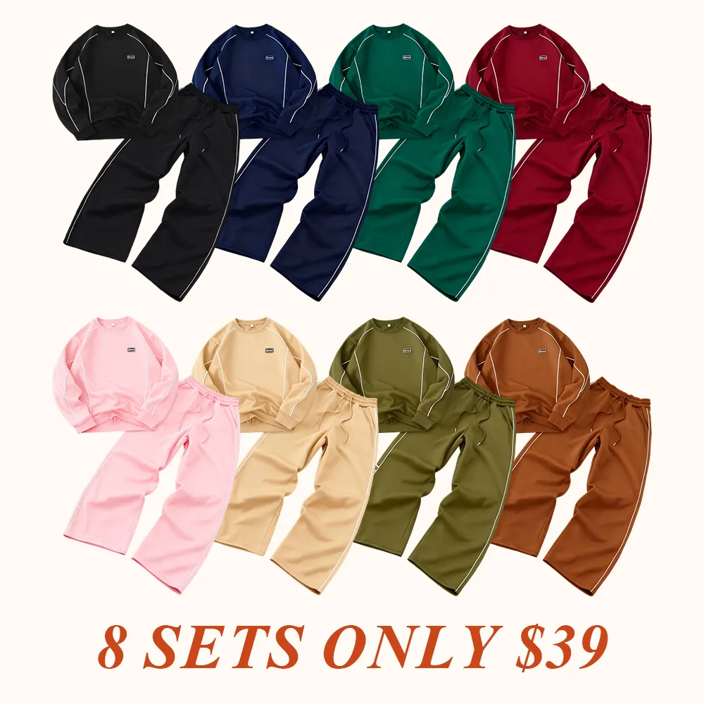 Men's Sporty Streetwear Tracksuit Set Long Sleeve Top & Pants