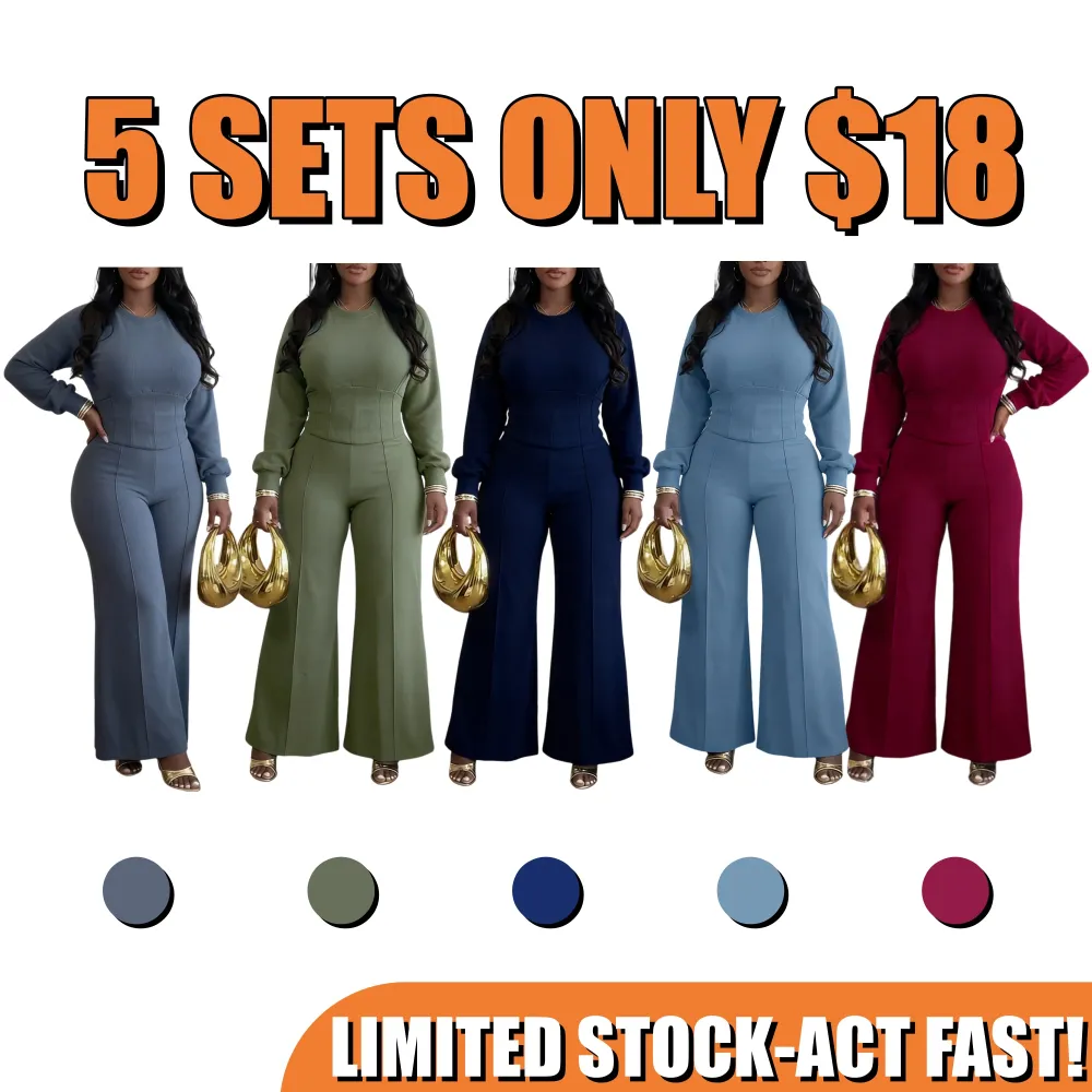 Women's Casual Seam Design Sweatpants Set