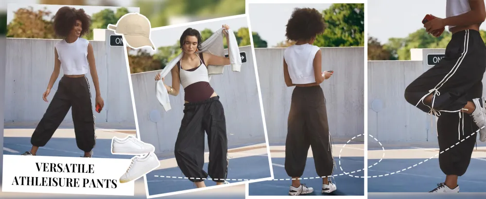 Women's Elastic High Waist Cargo Pants