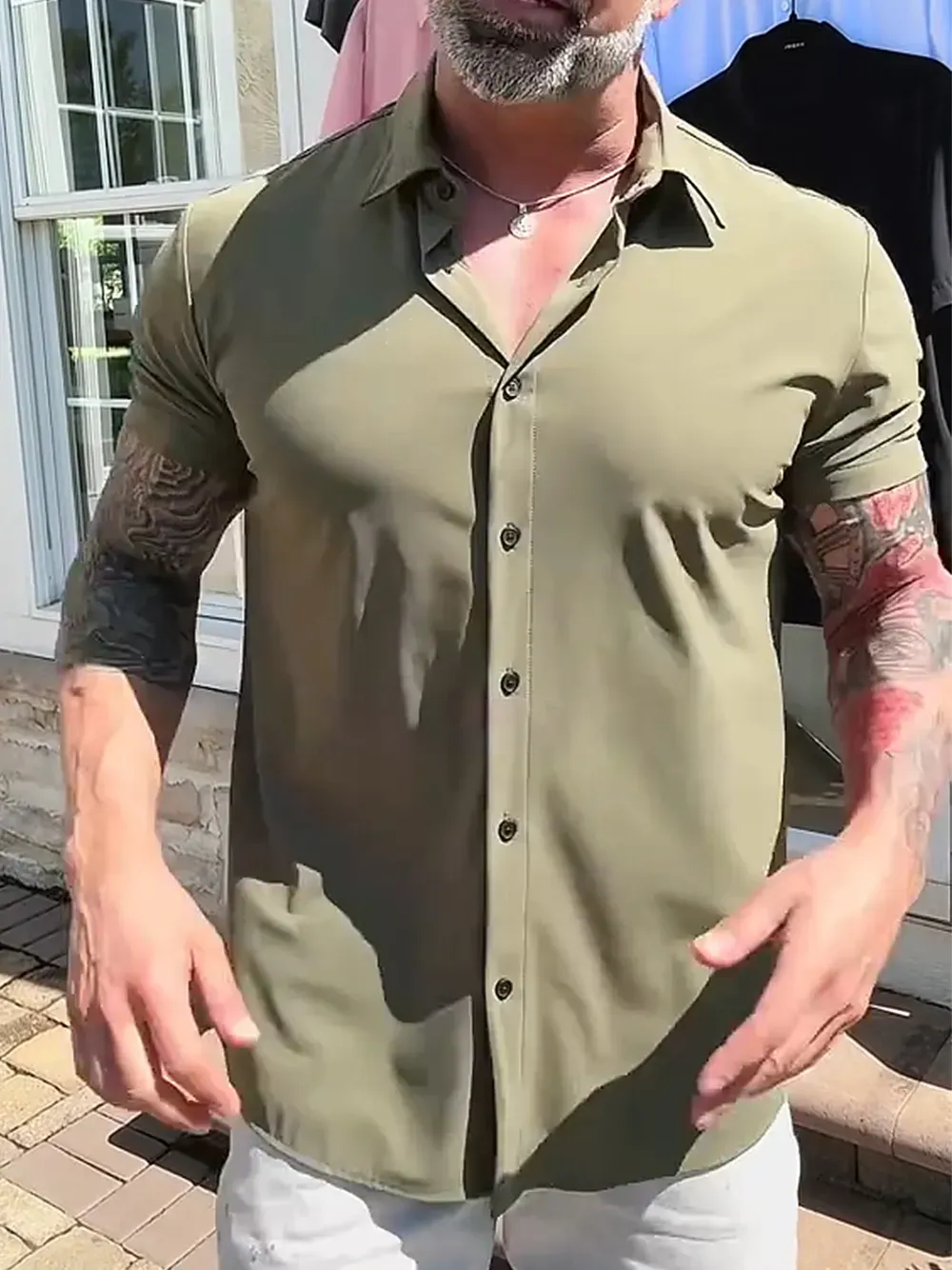 Men'S Solid Color Casual Polo Shirt