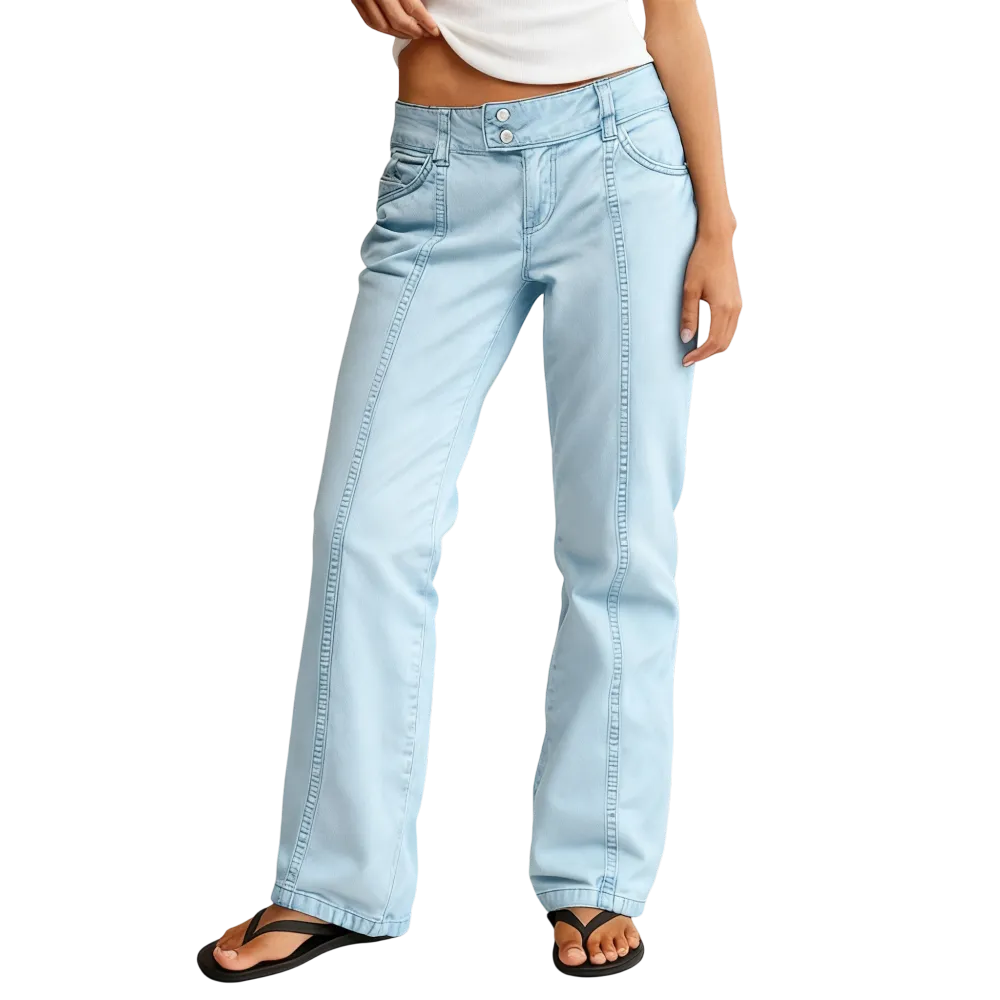 Women's mid-rise straight leg pants