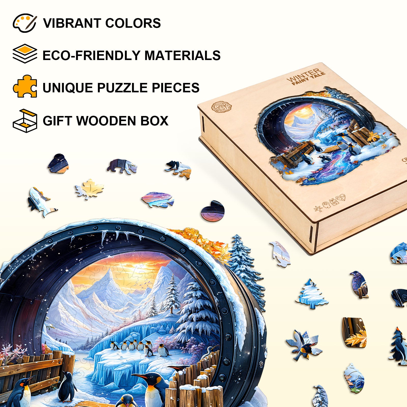 Winter Fairy Tale  Wooden Jigsaw Puzzle