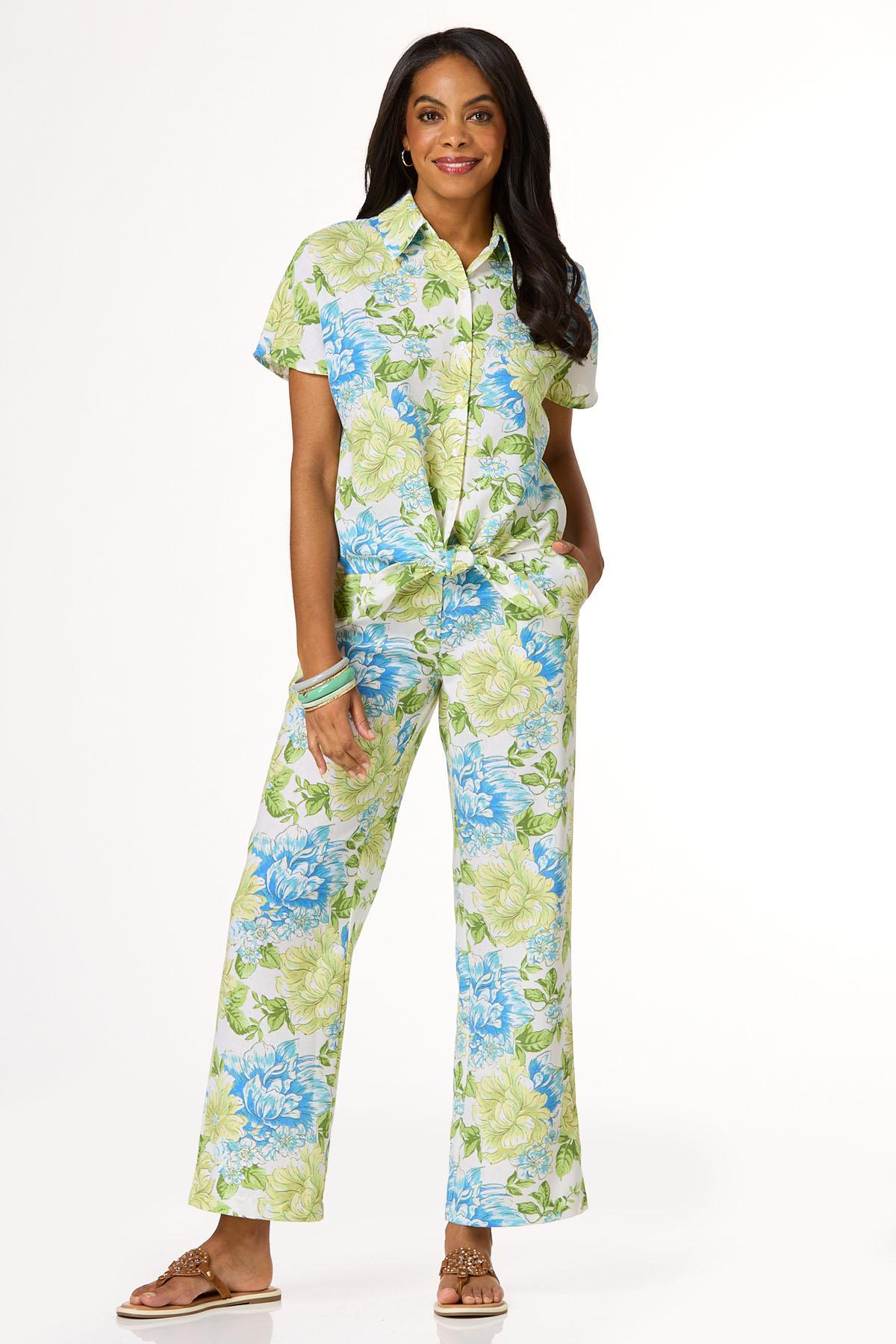 Floral Tie Front Shirt