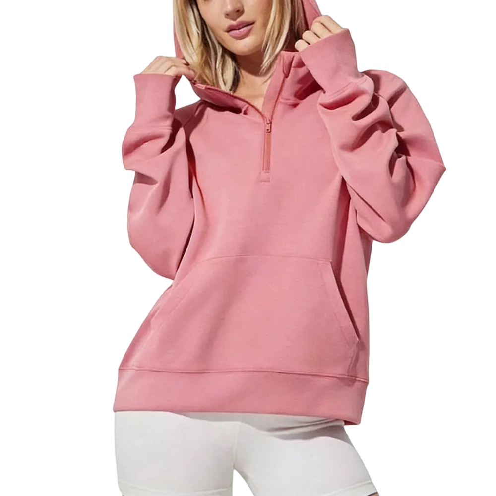 Oversized Half-Zip Hoodie