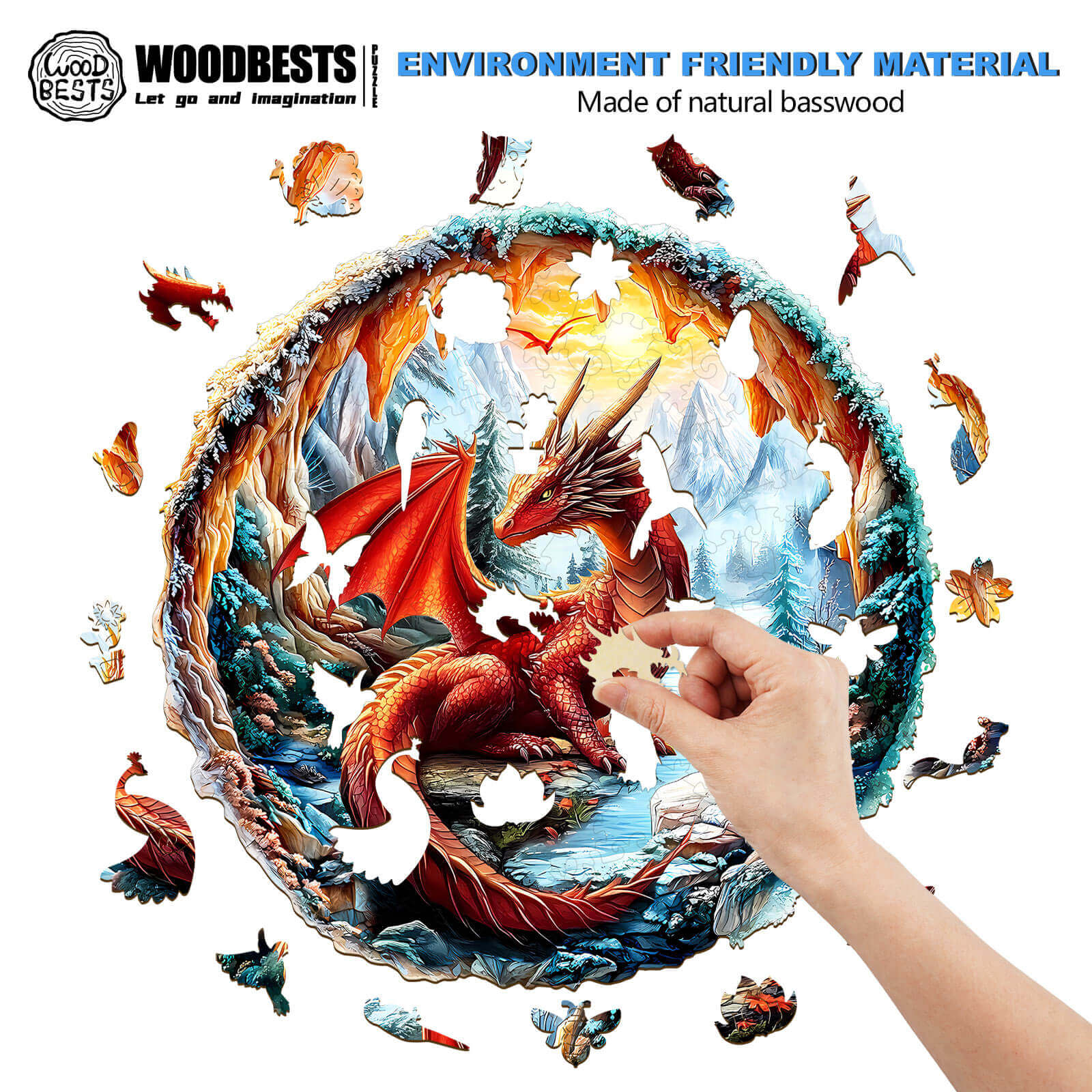 3D Crimson King Wooden Jigsaw Puzzle