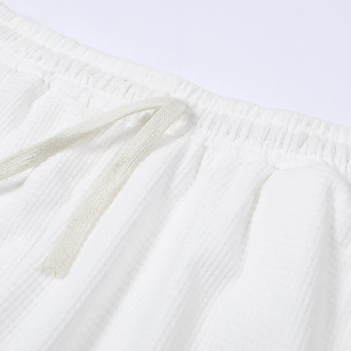 Pack of 4 corduroy shorts, solid color, men’s casual shorts with side pockets and a drawstring elastic waistband