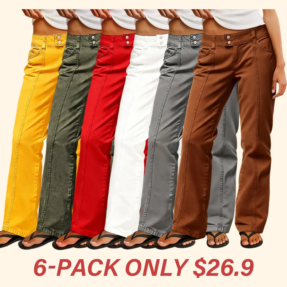 Women's mid-rise straight leg pants