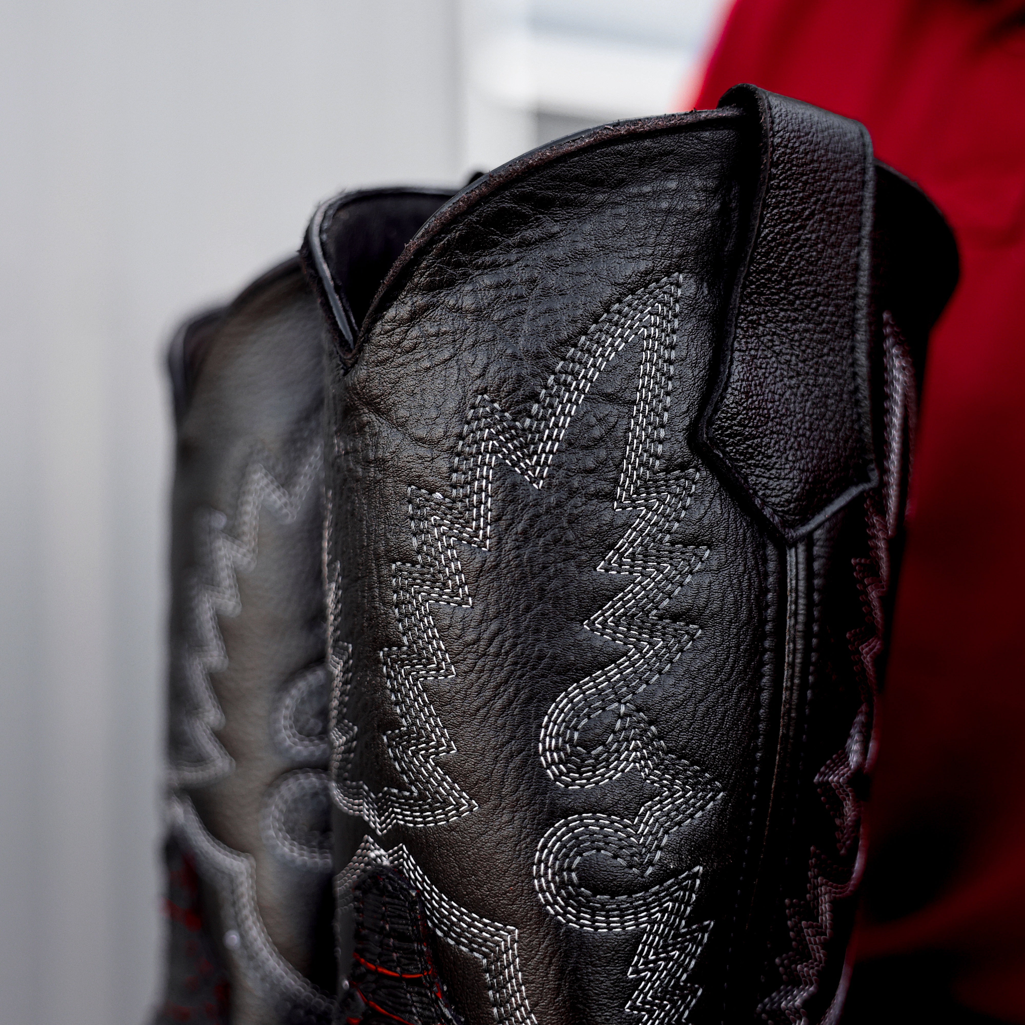 Black Cherry Python Leather Boots - Composite Toe