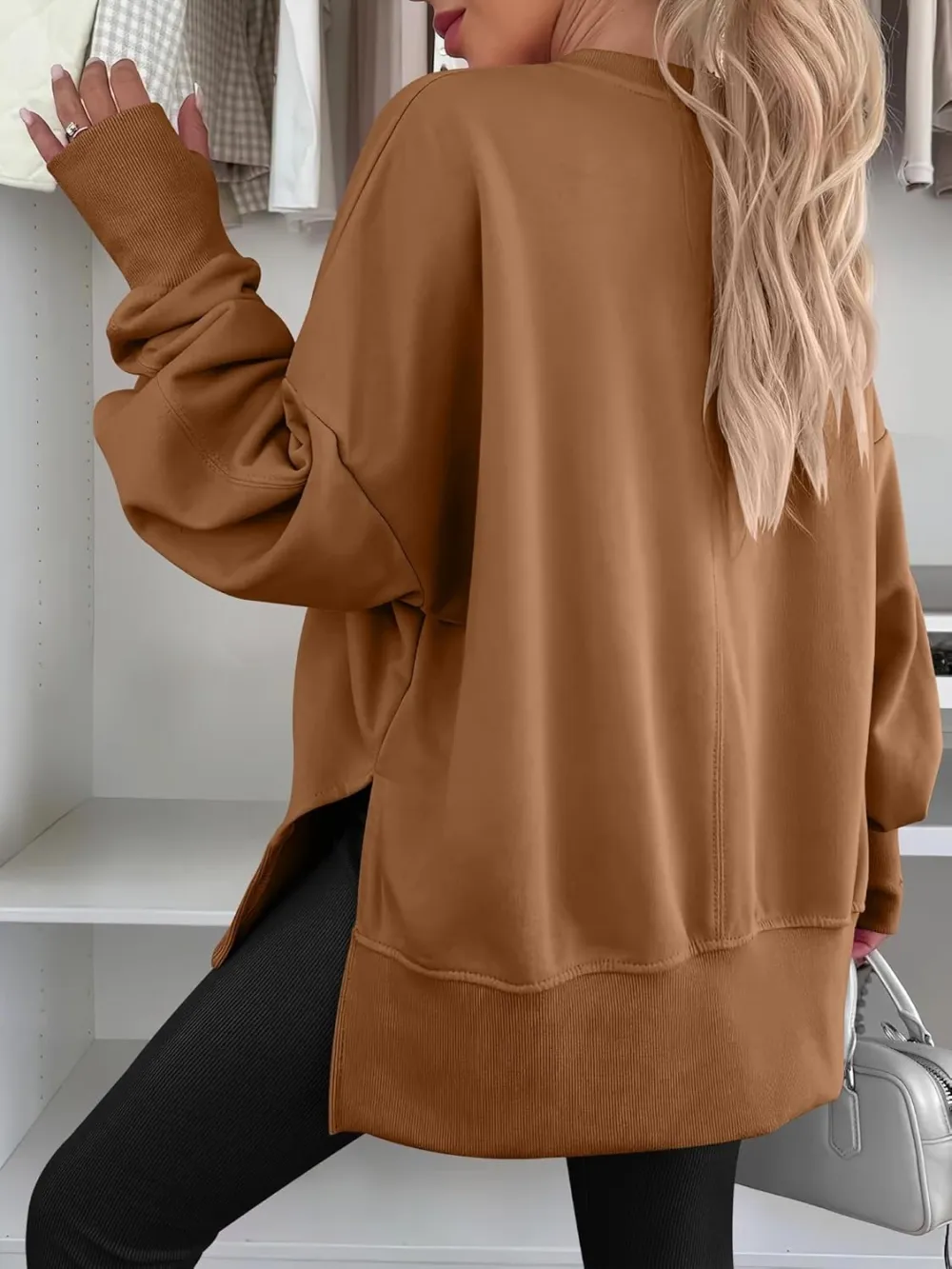 Women Oversized Sweatshirts Thumbhole Long Sleeve Hoodies Shirts