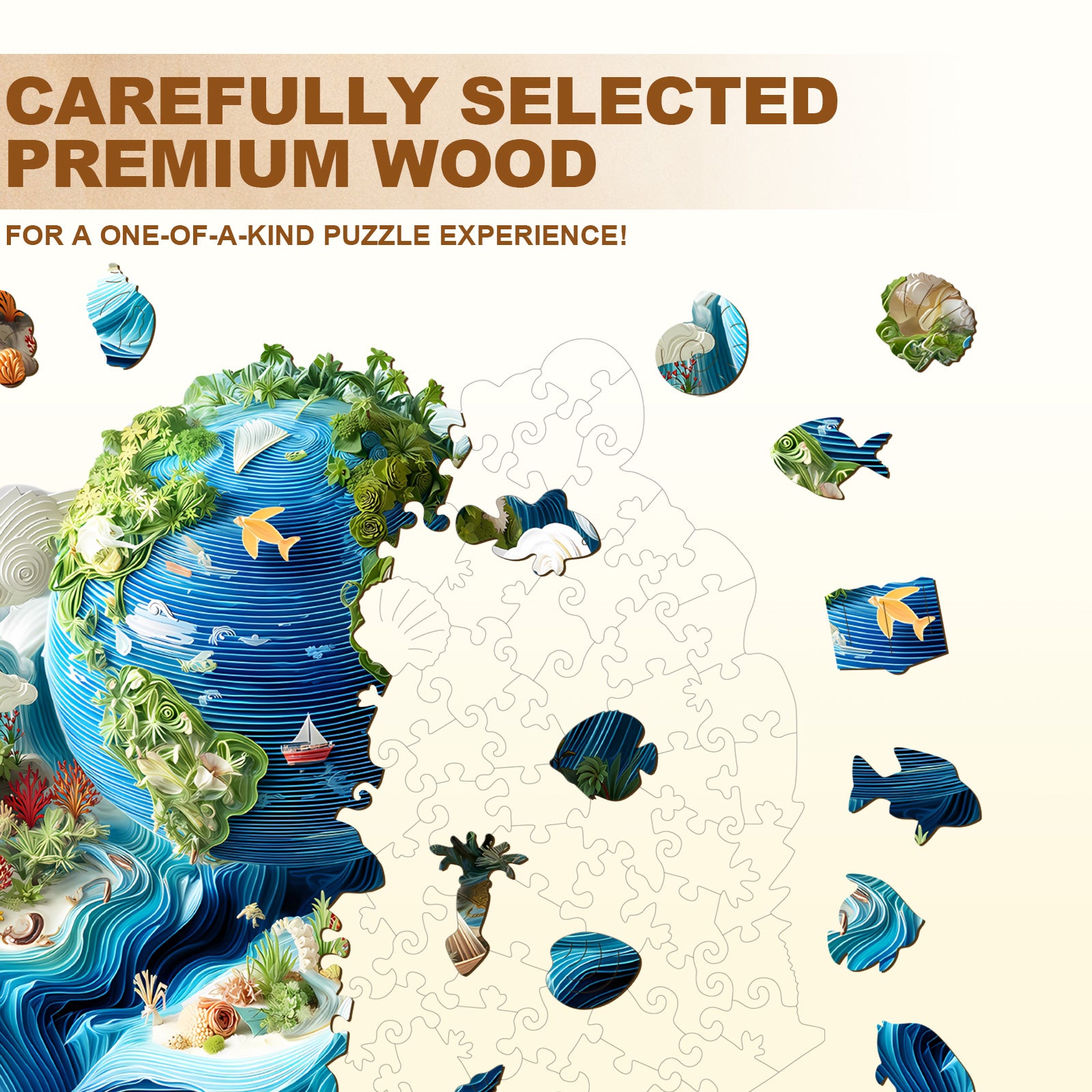 Ocean and Earth Wooden Jigsaw Puzzle