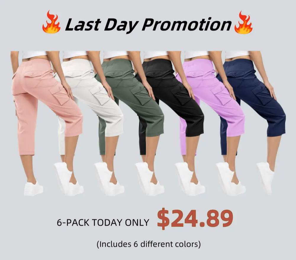 💝FINAL SALE💝 - Multi-Pocket Capri Cargo Pants
