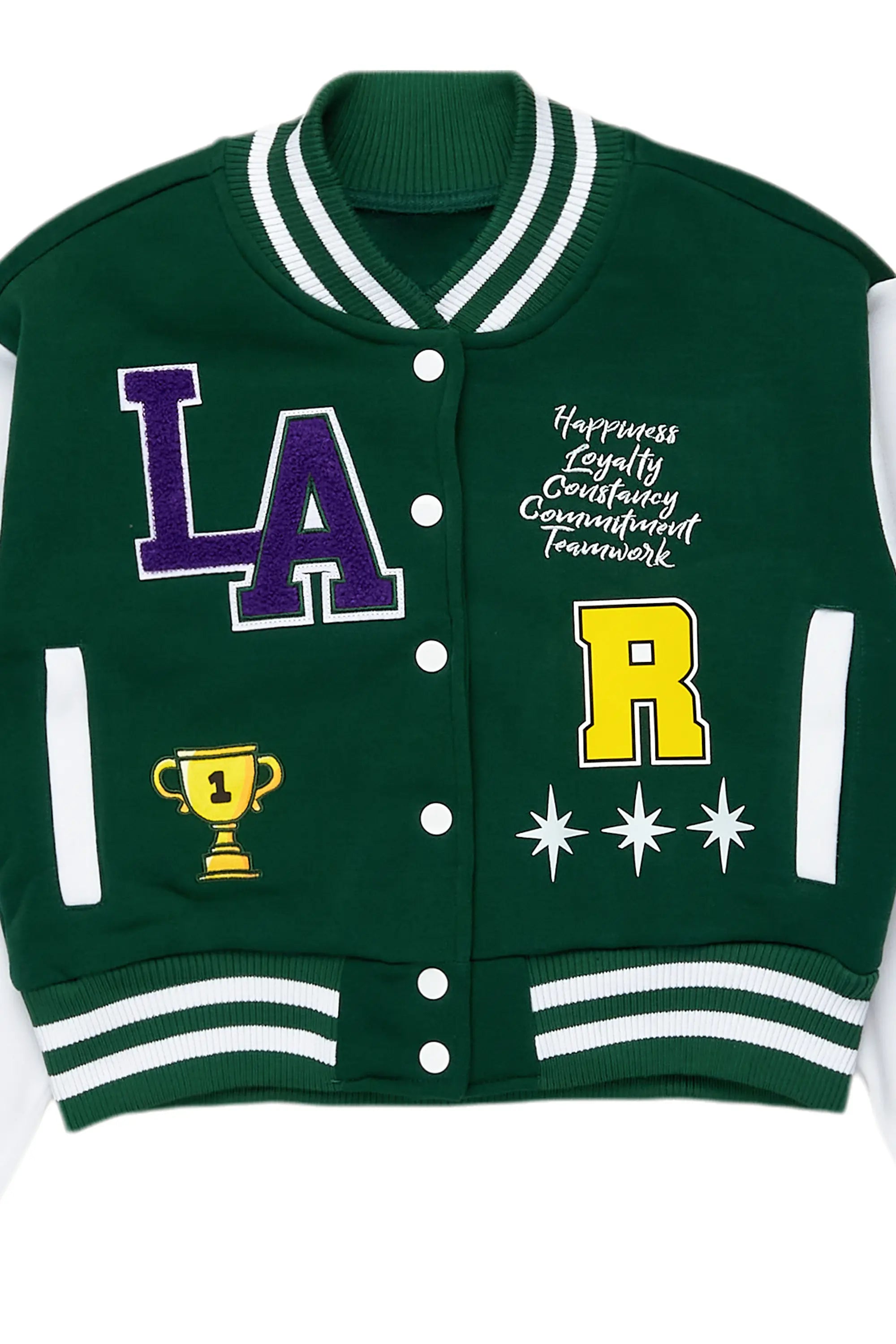 Shekeya Green Varsity Jacket