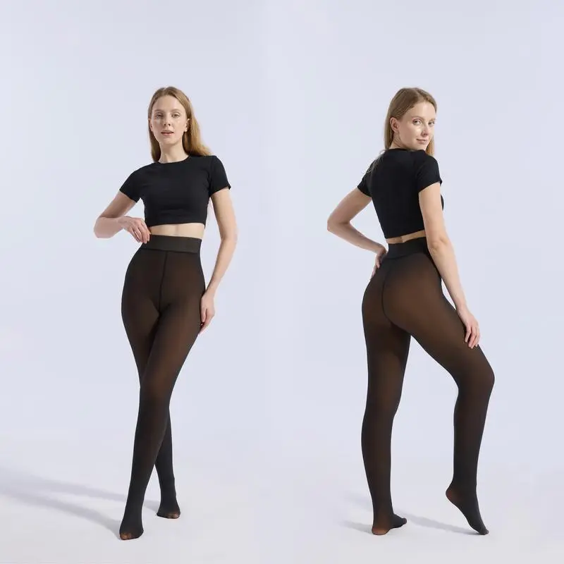 Women Fleece Lined Warm Sheer Winter Tights