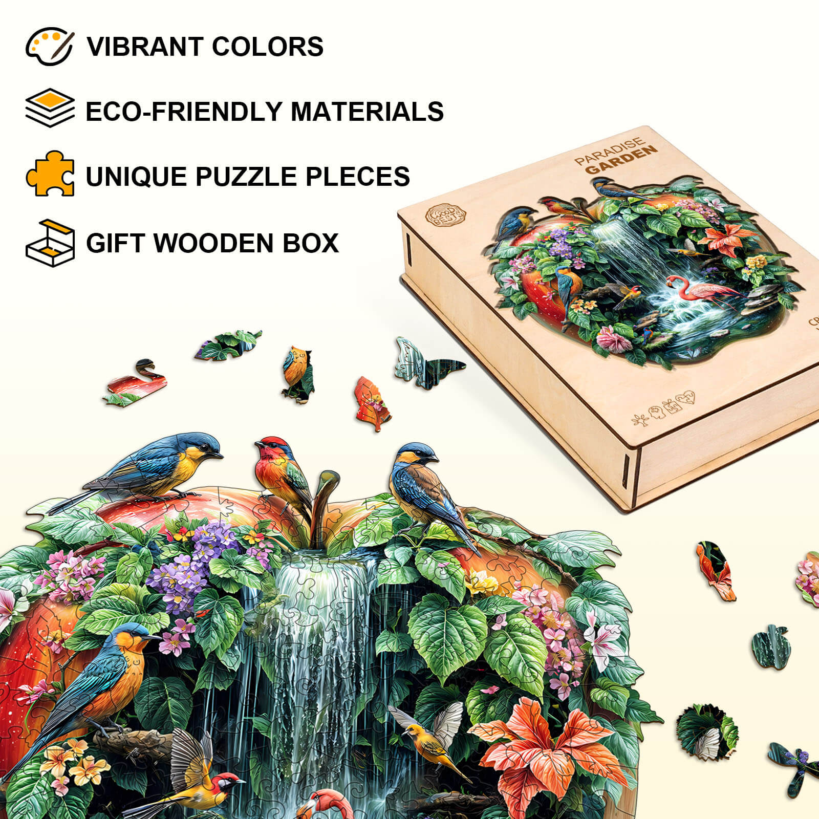 Paradise Garden Wooden Jigsaw Puzzle