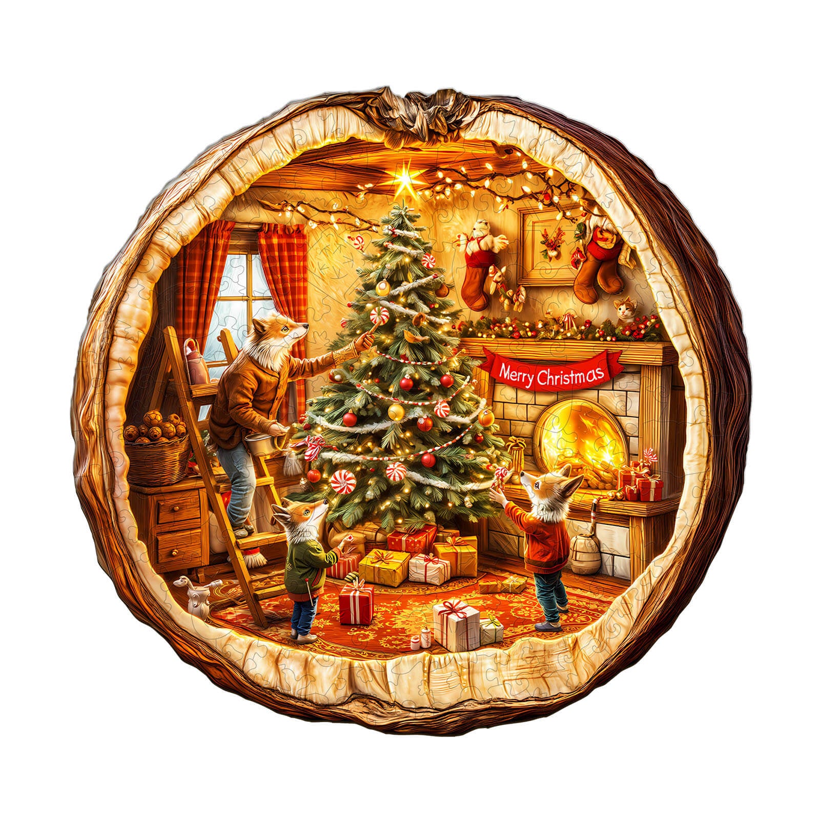 Fox House Wooden Jigsaw Puzzle