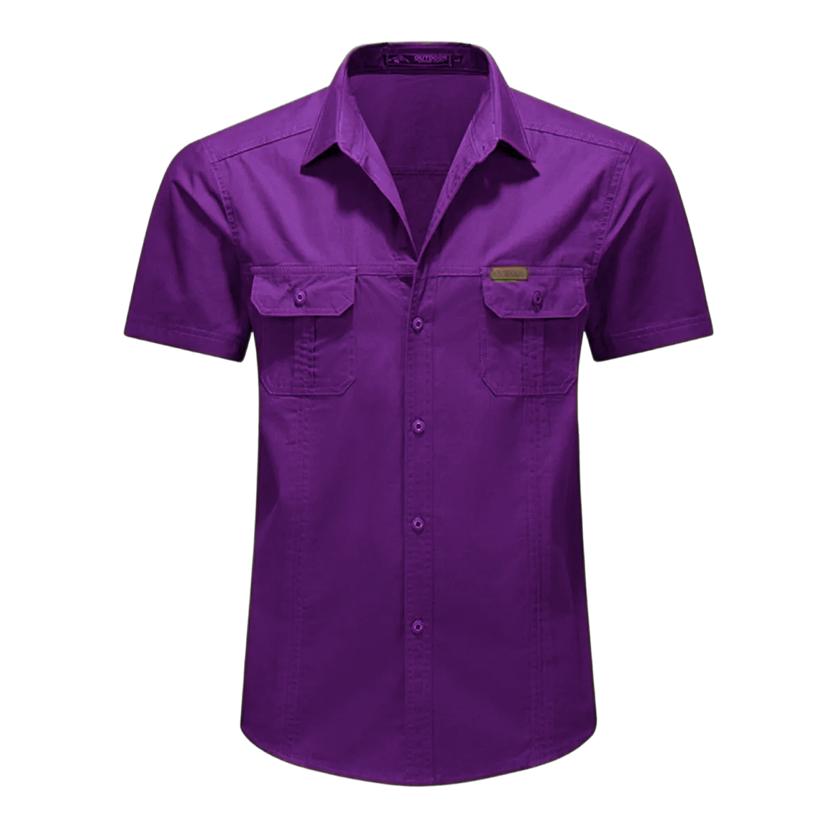 Men’s Durable Workwear Button Down Shirt – Short Sleeve Utility Shirt
