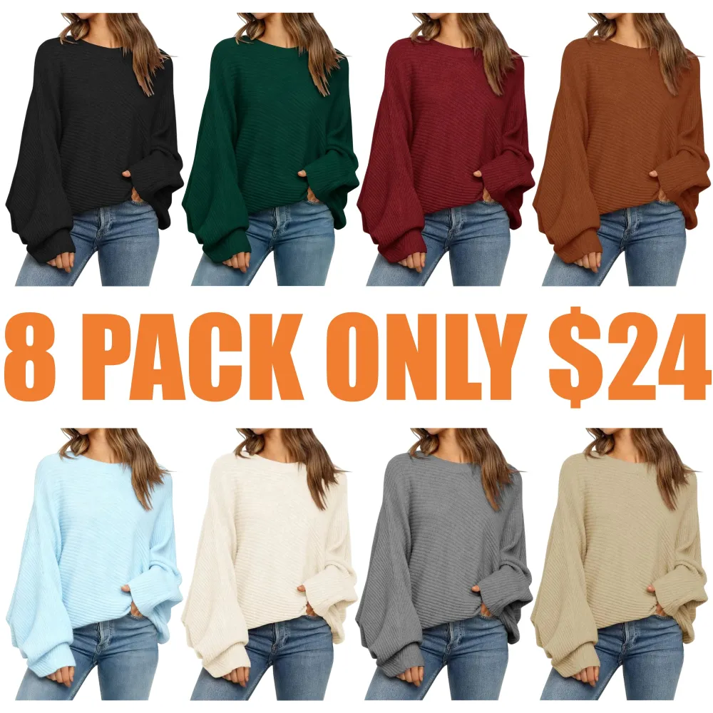 Women's Round Neck Long Sleeve Sweater