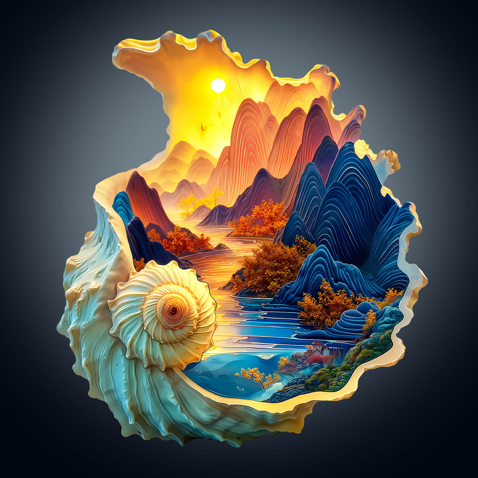 Conch scenery Wooden Jigsaw Puzzle