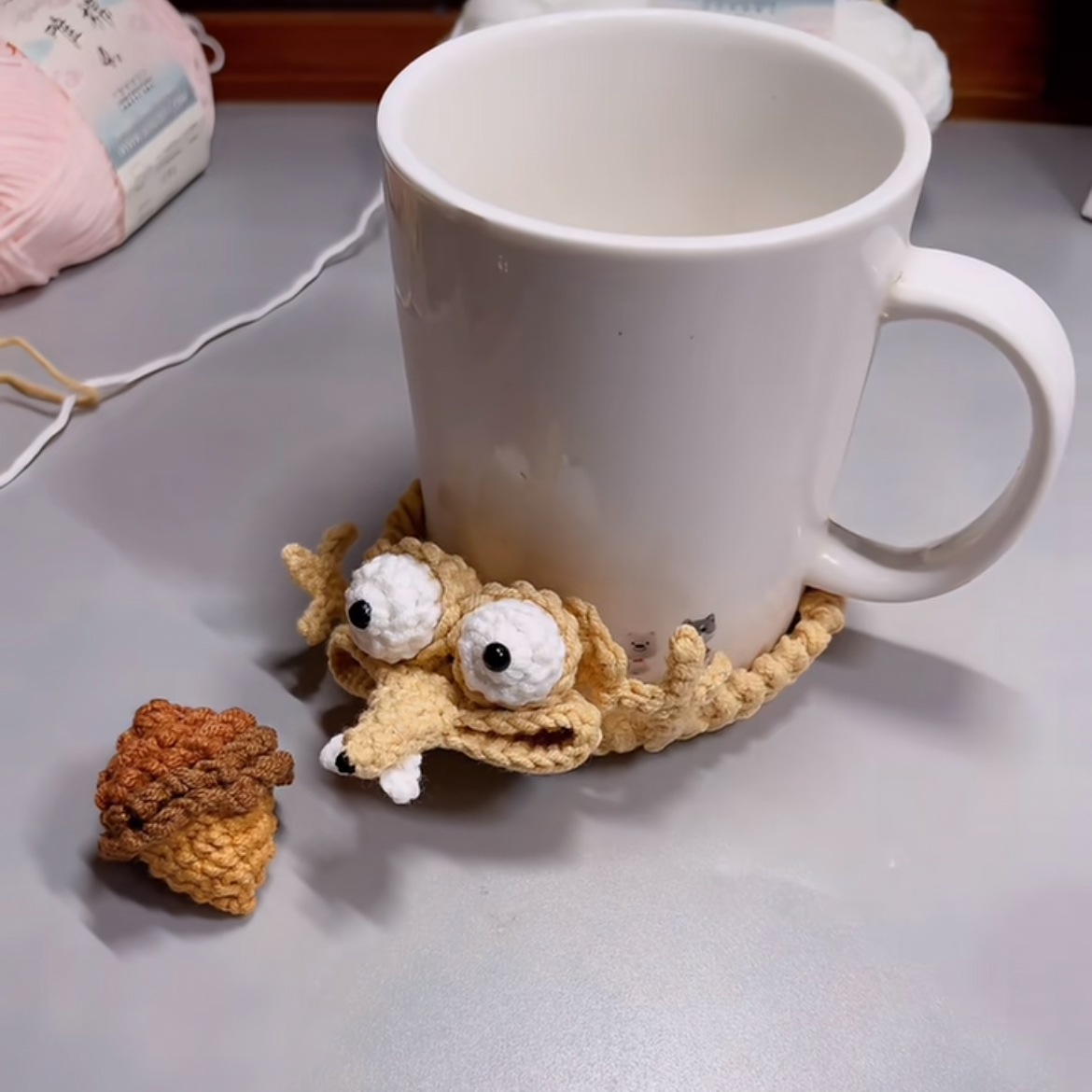 Scrat Crochet-protecting your tabletops while adding a nature-inspired charm