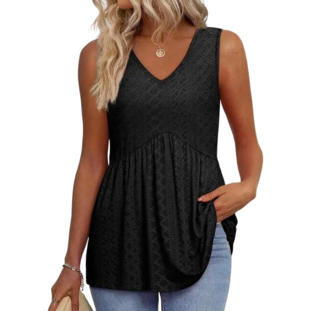 Womens Tank Tops  Flowy Peplum Tops for Women Dressy Sleeveless V Neck