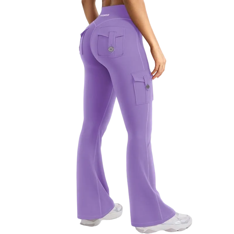 Women's Yoga Flare Leggings with Pockets Hidden