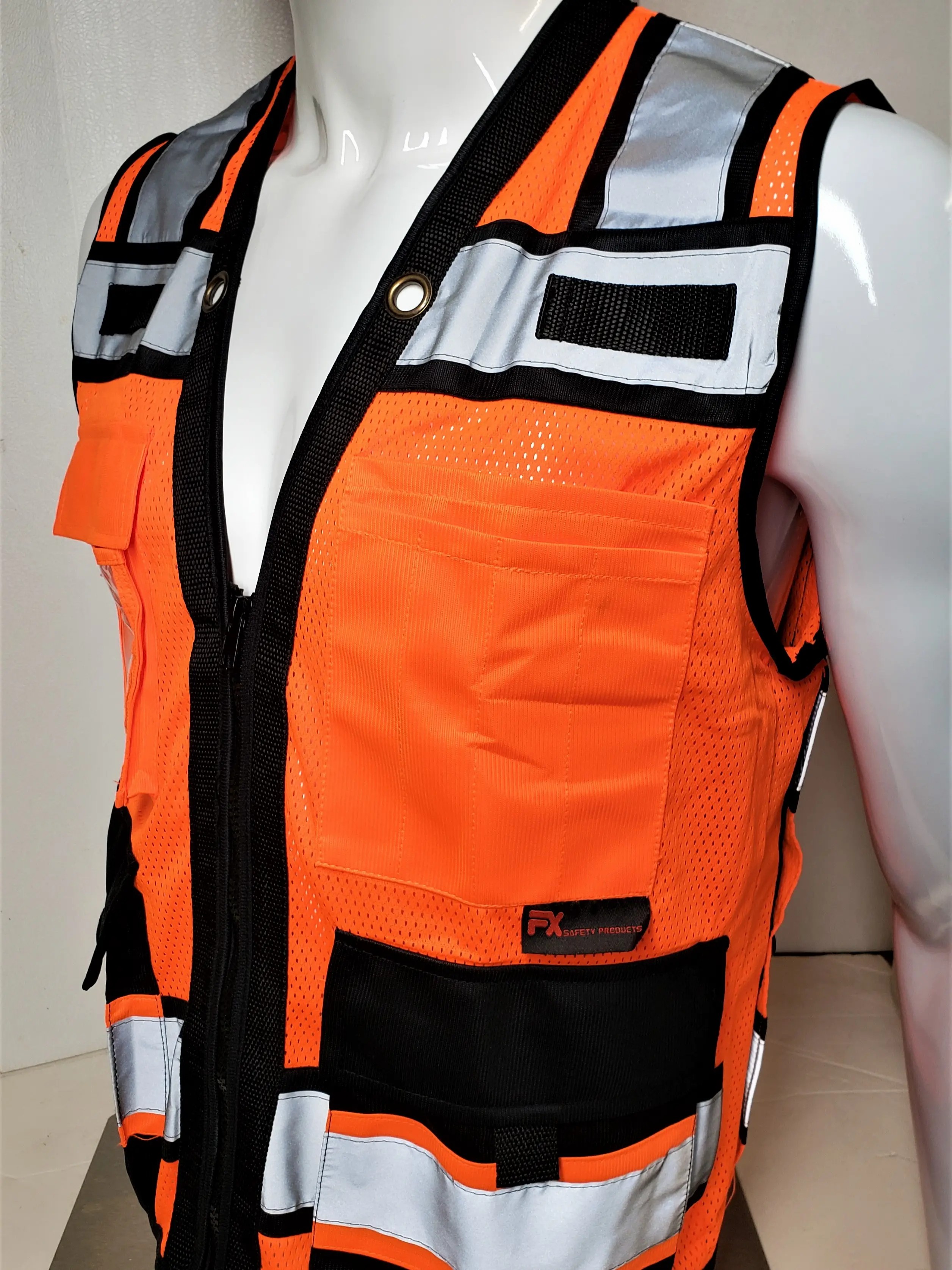 🛍️【Stock Up Deals】Superintendent Vest, High Visibility Reflective Safety, Mesh Safety Vest with Zipper and Multi pockets