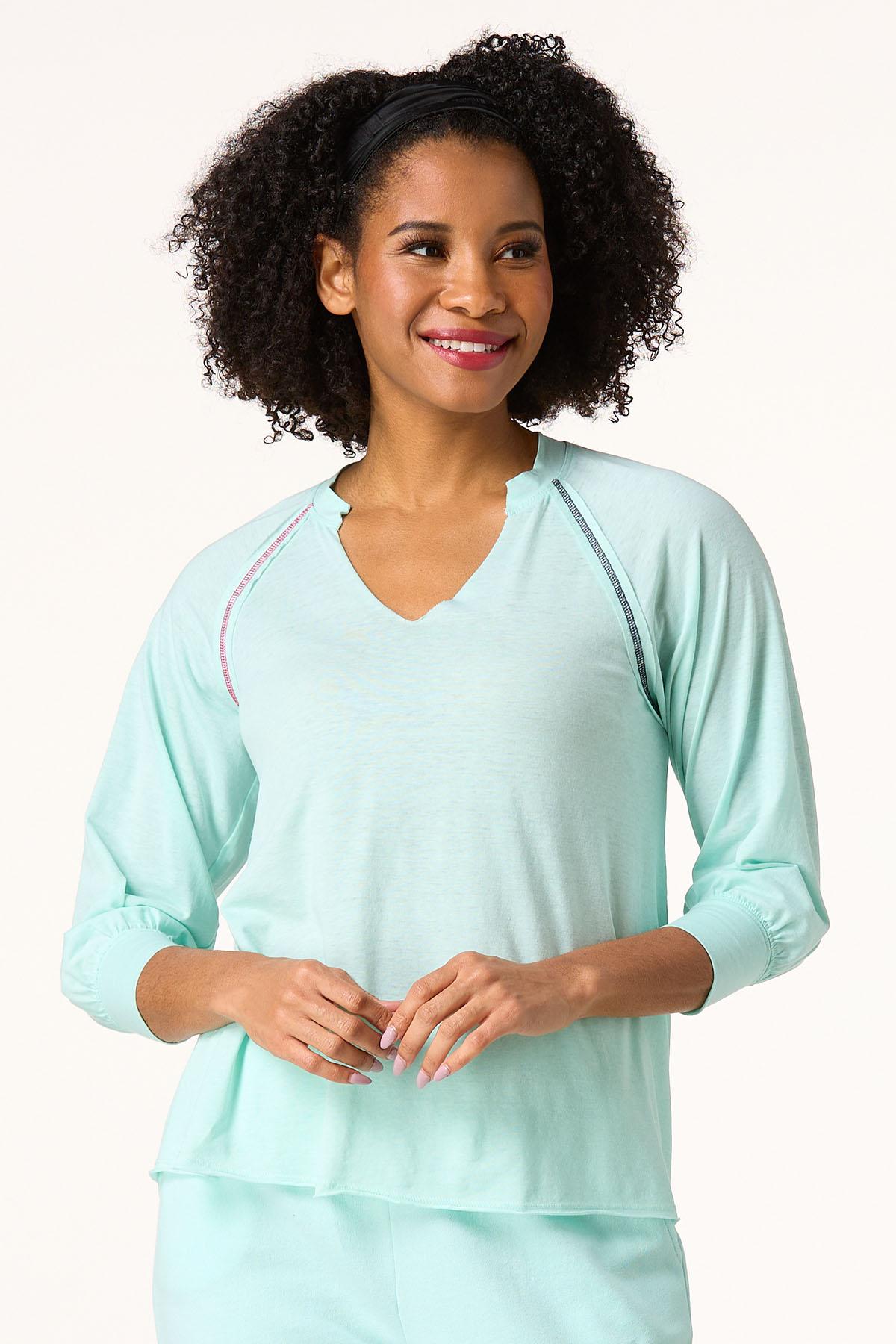 Solid Contrast Stitch Tee