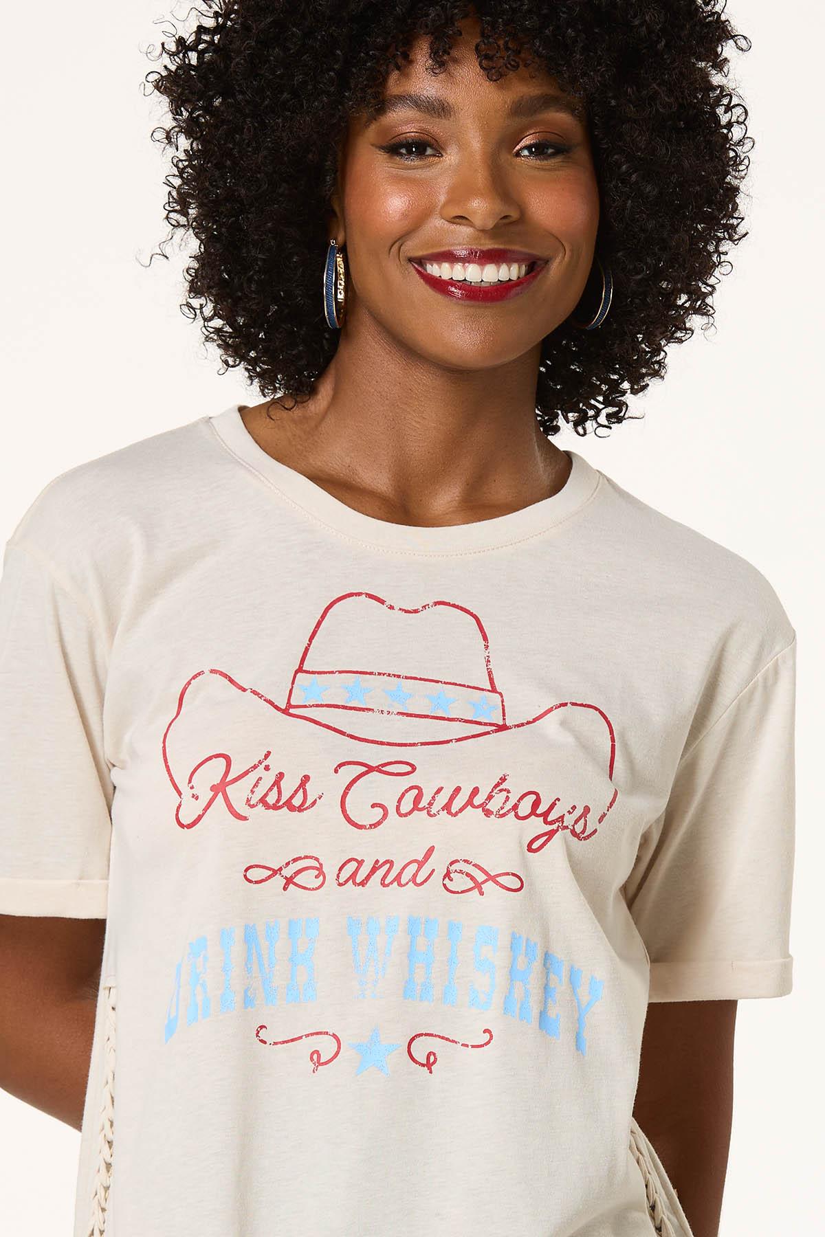 Kiss Cowboys Drink Whiskey Tee