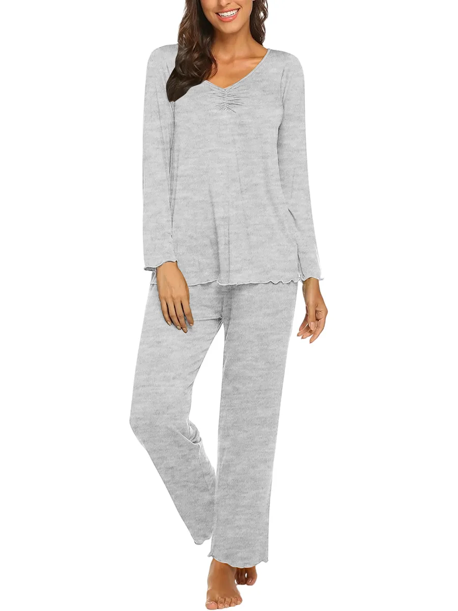 Womens Pajama Sets 2 Piece Lounge Set Fall Winter Pajamas