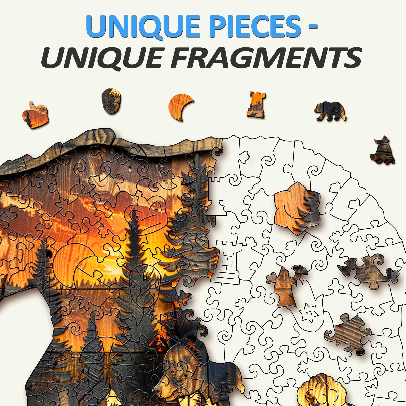 Woodcarving Bear Wooden Jigsaw Puzzle