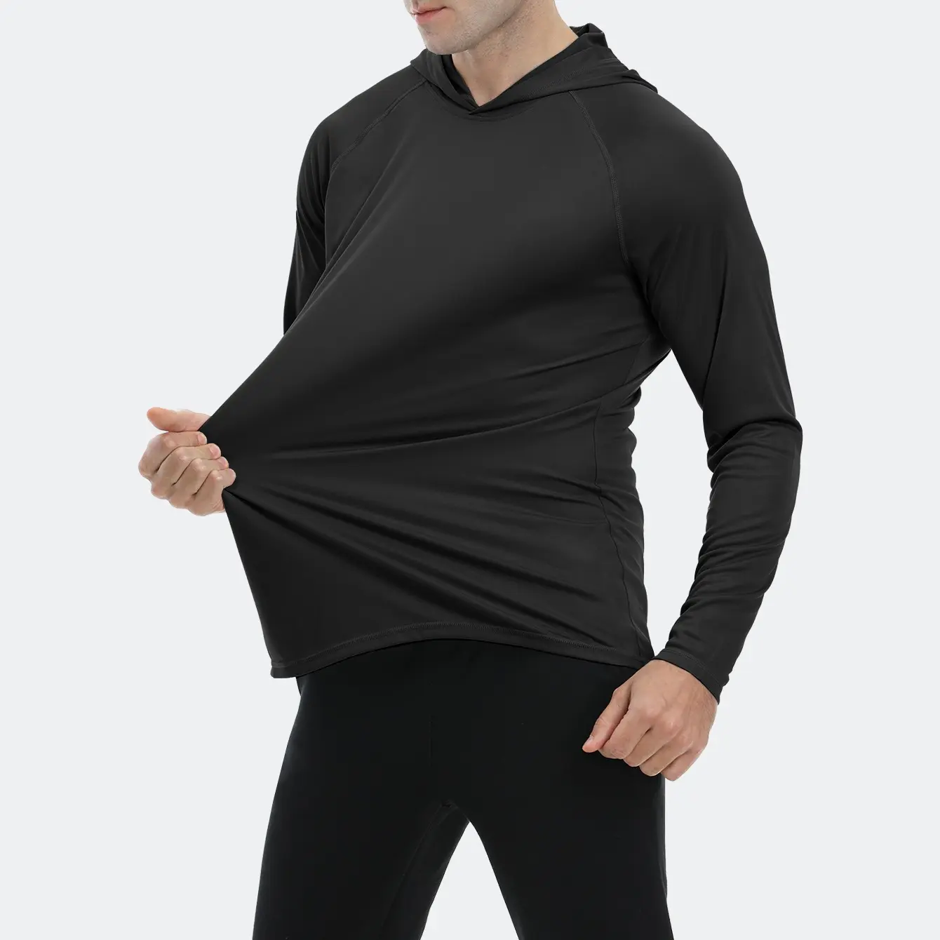 5 Pack Men's Athletic Hoodies Long Sleeve Fishing Shirts for Men Shirts Lightweight Rash Guards gym outfits workout tops gym shirts