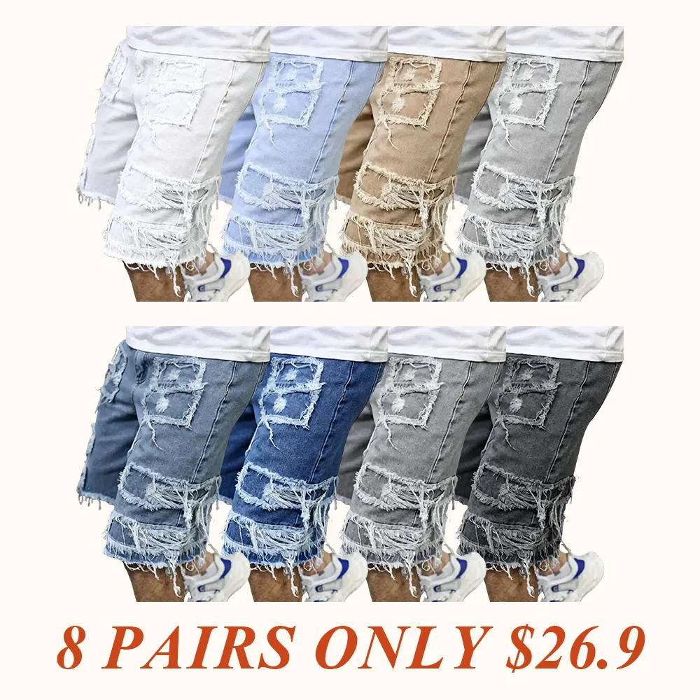 Distressed Fringed Hem Denim Shorts - Bold Street Style Casual Summer Essential