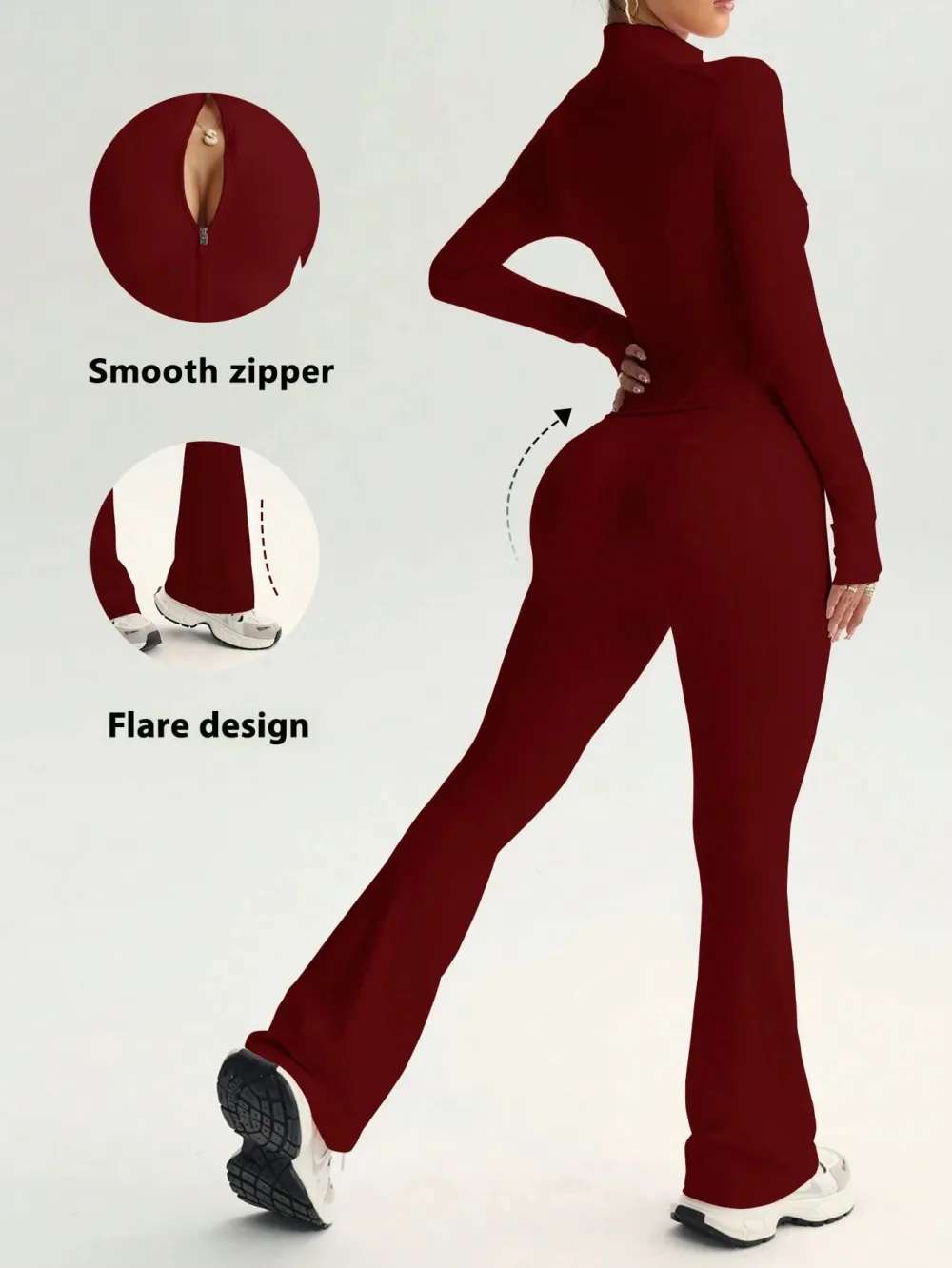 Women's Street Style 2-Piece Bodycon Activewear Set