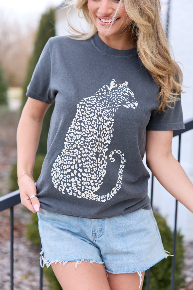 Leopard Dark Grey Graphic Tee