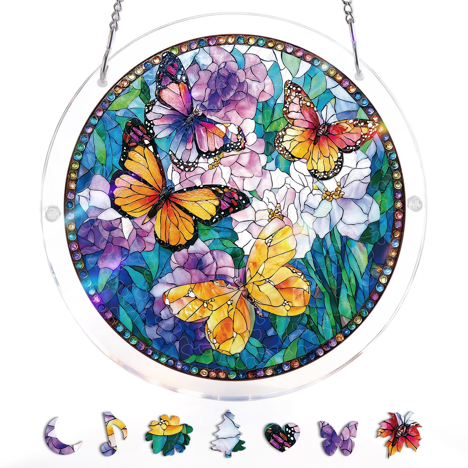 Butterflies in Bloom Light Suncatcher-Acrylic Window Art