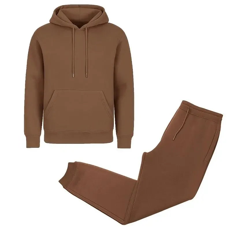 Men’s Fleece-Lined Pullover Hoodie & Jogger Sweatpants Set