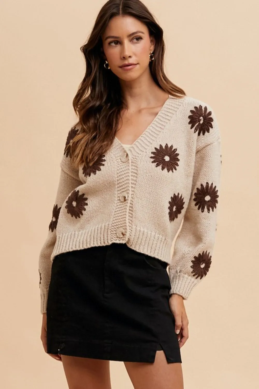 Comfort Stretch Cotton Slit Detailed Mini Skirt