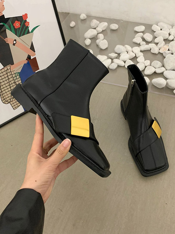 Split-Joint Square-Toe Chelsea Boots Boots