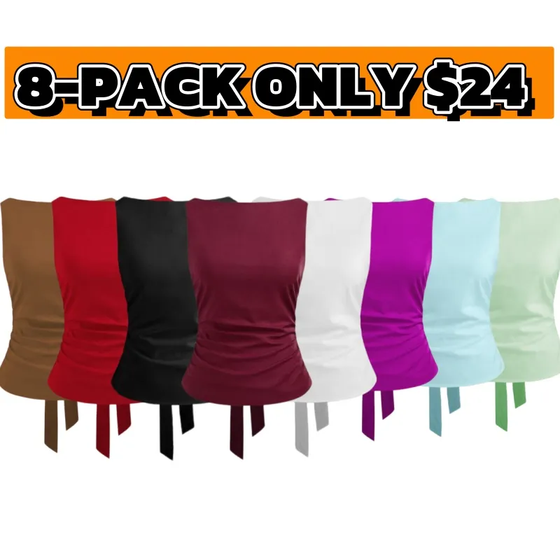 Ladies Lightweight Bow Detail Tops