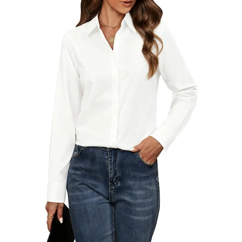 Button Down Shirts for Women Classic Fit Dress Shirt