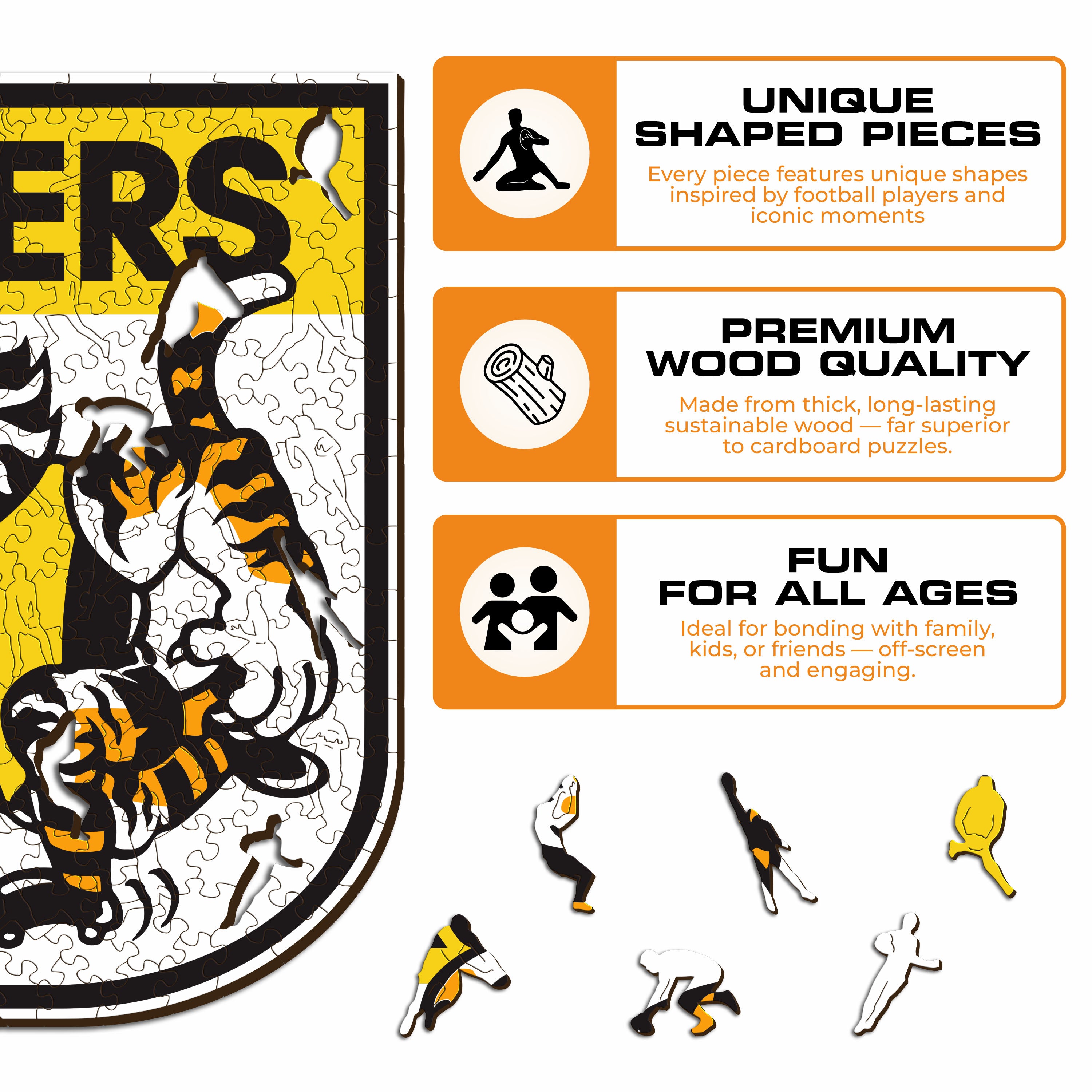 Richmond FC Retro Mascot - Wooden Puzzle